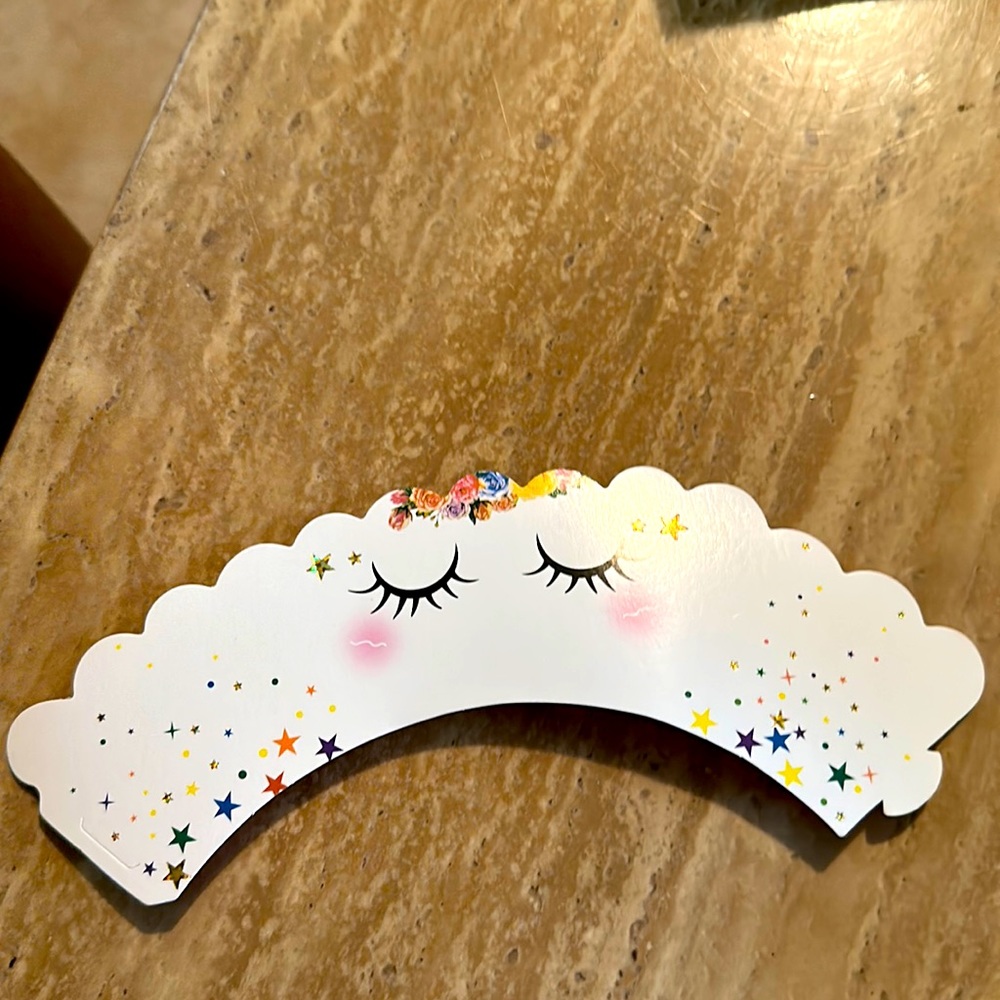 New but open Unicorn Cupcake decorative wrap
